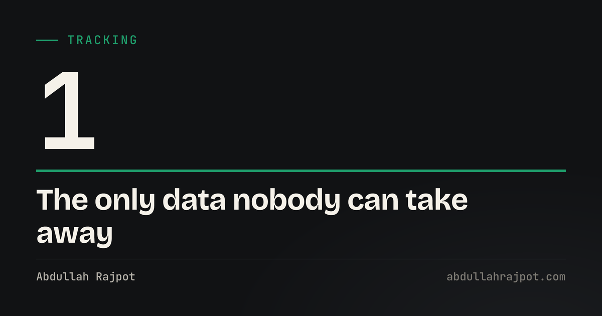 First party data card showing the number one, the single record that survives every platform change